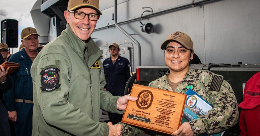 Escondido Native, Veronica Lennox, Named USS Boxer’s Senior Sailor of the Year