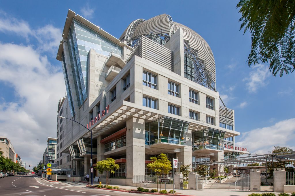 Image of the San Diego Central Library.