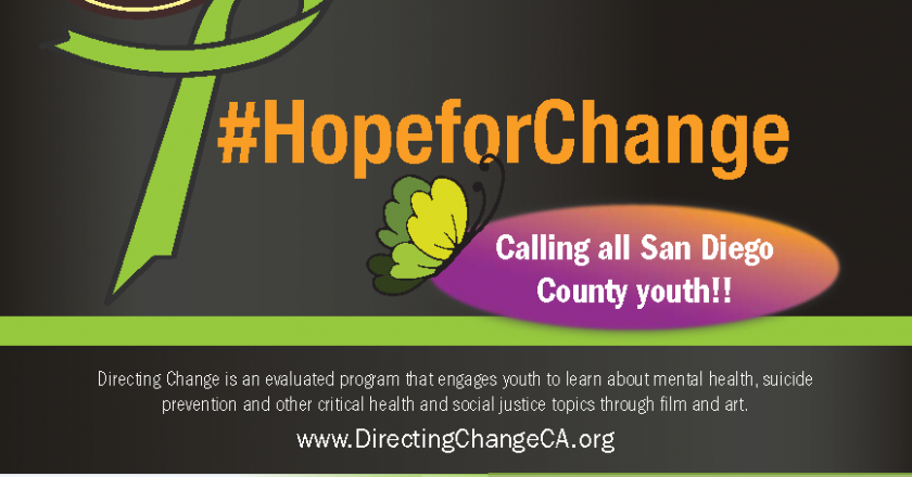San Diego’s Directing Change Program and TREF sponsoring local “Hope for Change” contest. Top prize $300.