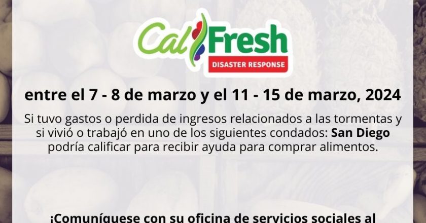 Solicitar Disaster CalFresh – 11 al 15 de marzo de 2024.